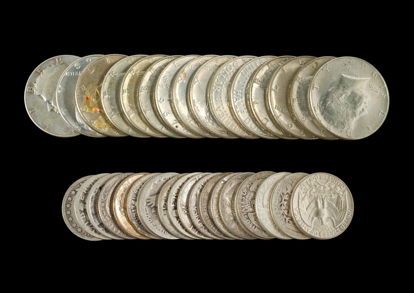 Silver Quarters And Half Dollars (1 of 1)