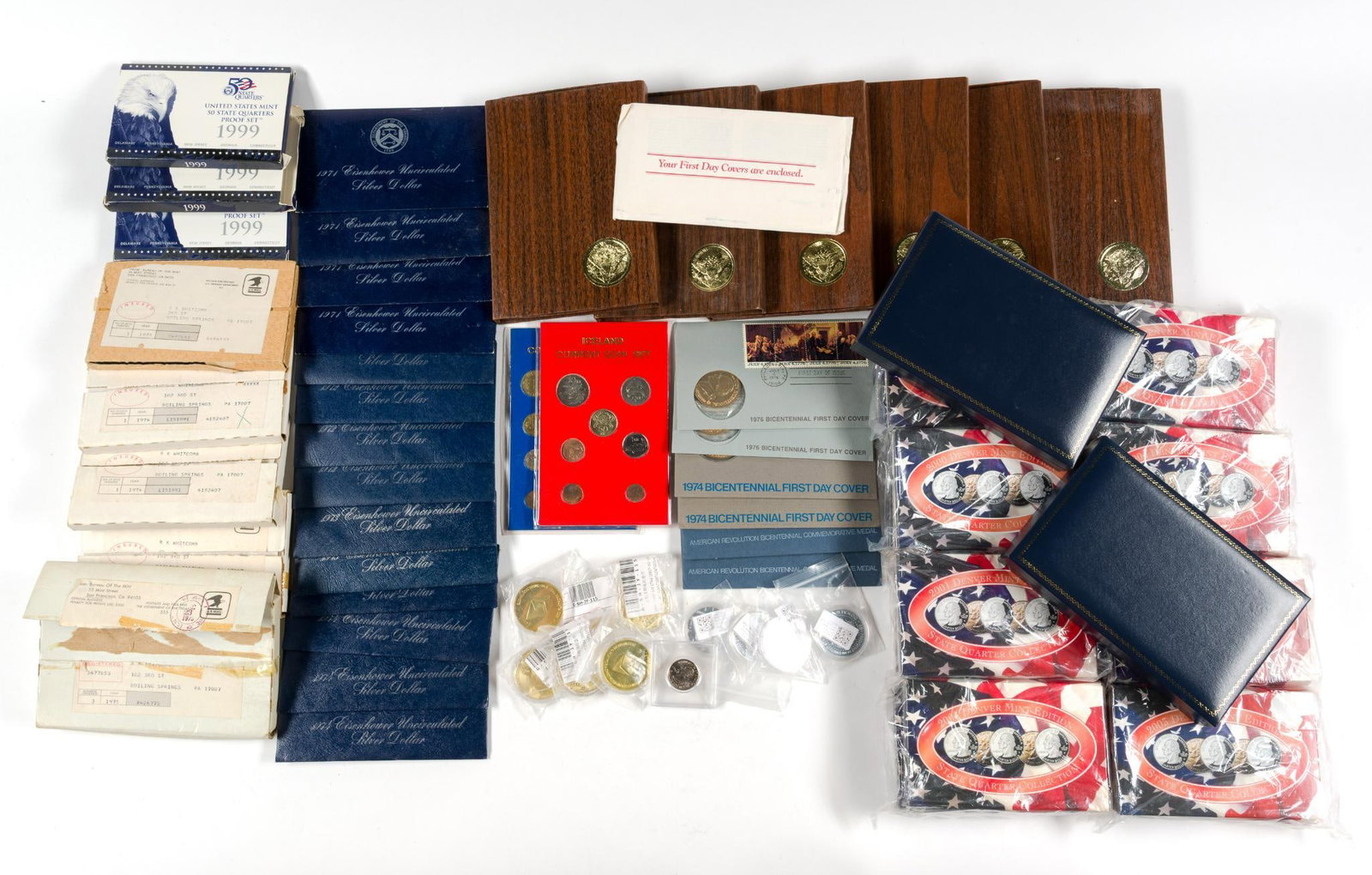 Silver Eisenhower Dollars And State Quarter Sets And Medallions (1 of 7)
