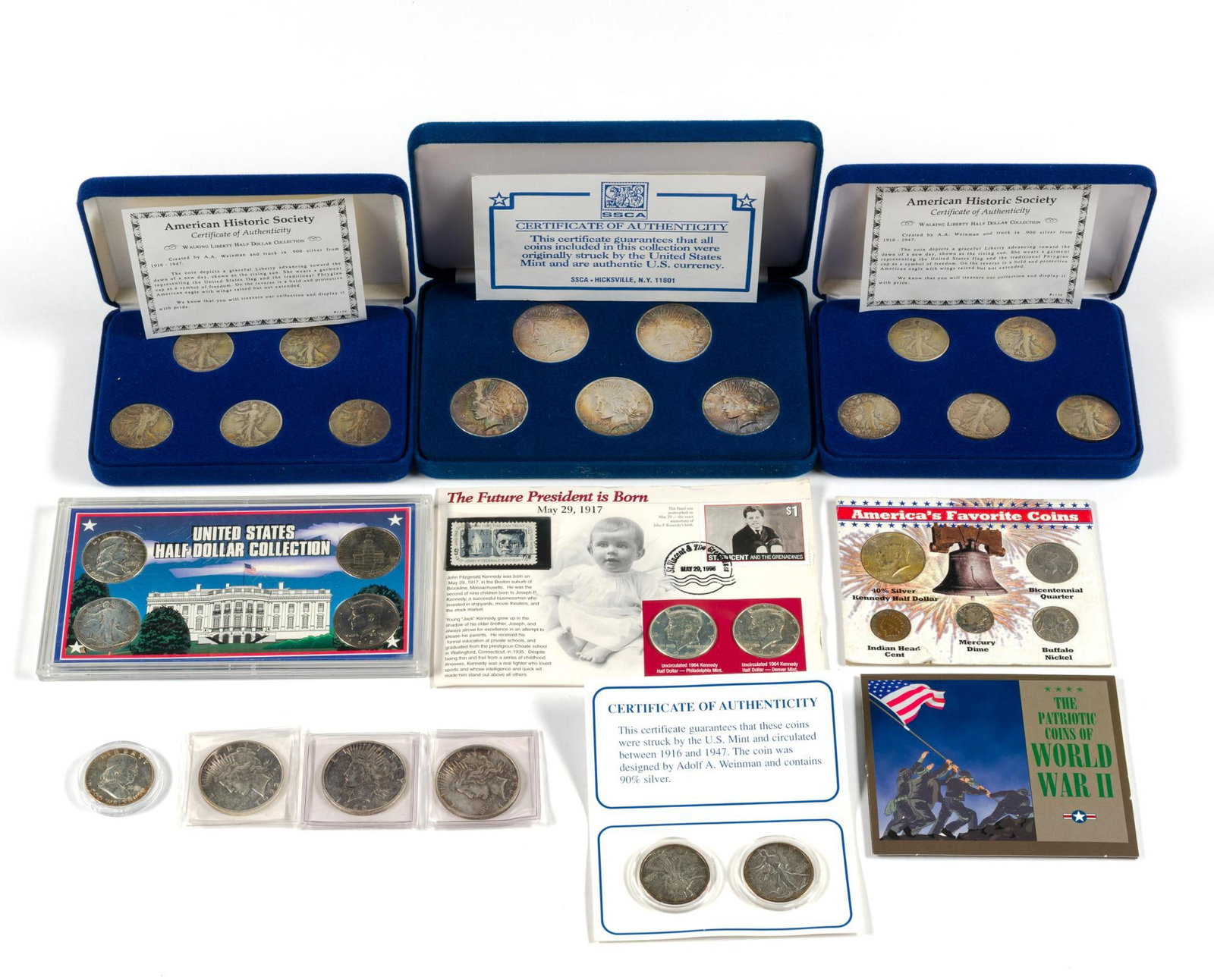 Silver Peace Dollars Walking Liberty Half dollars And Others (1 of 7)