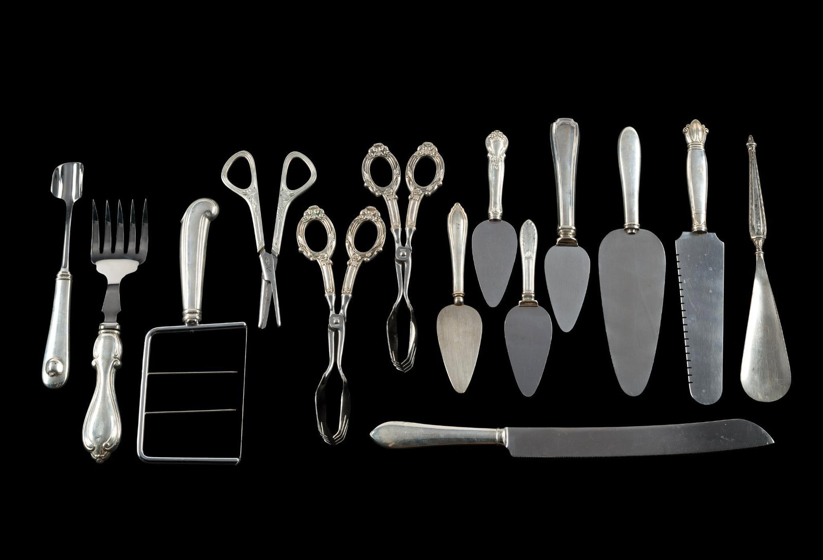 Fourteen Sterling Silver Handled Serving (1 of 3)
