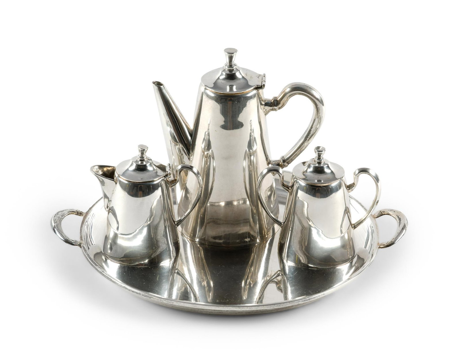 4 Piece Mexican Sterling Silver Tea Set (1 of 7)