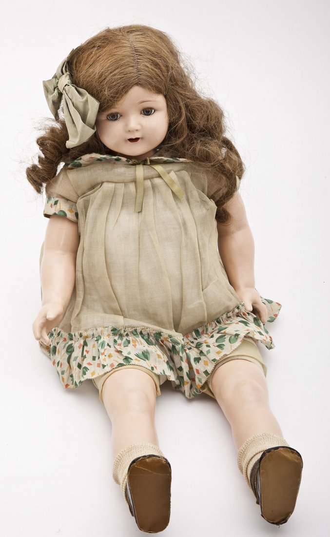 Effanbee 27" Rosemary Walk-Talk-Sleep Doll: DESCRIPTION: An all original Effanbee Rosemary Walk-Talk-Sleep doll. Cloth body with composition legs, arms and head. Original mohair wig, sleep eyes with real lashes, and open mouth with teeth. Cry b