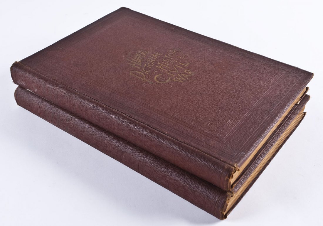 Harper's Pictorial History of the Civil War 2 Vol.: DESCRIPTION: Harper's Pictorial History of the Civil War by Alred H. Guernsey and Henry M. Alden. 2 Vol. Star Publishing Company, Chicago, Illinois. Copyright 1896. Brown cloth covers with embossing a