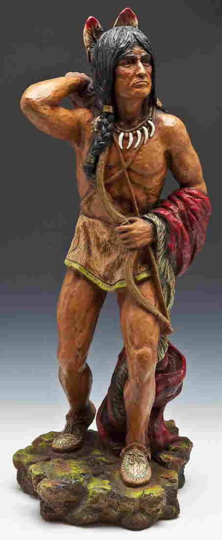 Large Resin Indian Statue Universal Statuary - Feb 01, 2014 | Cordier Auctions & Appraisals in PA