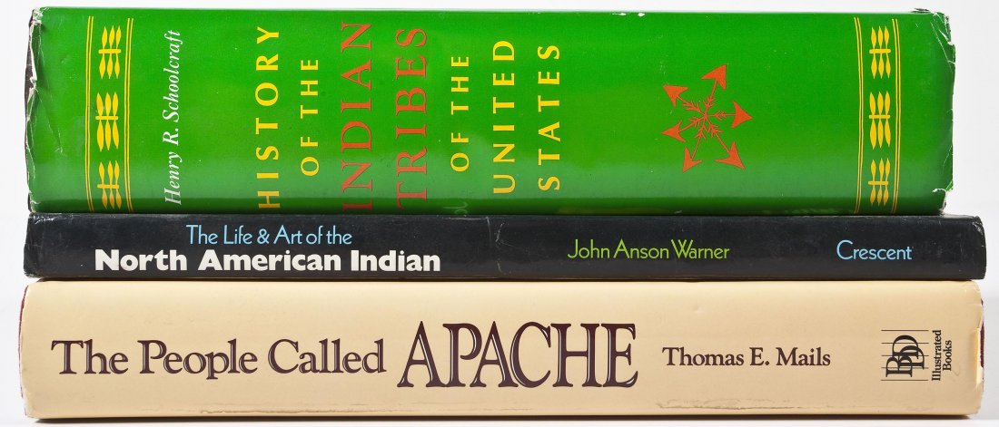 3 Native American Books: DESCRIPTION: Three Native American books. Includes: 1) "History of the Indian Tribes of the United States" by Henry R. Schoolcraft. Published by The Historical American Indian Press. 2) "The Life and 