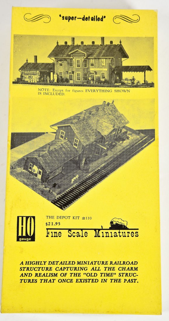 Fine Scale Miniatures The Depot Kit #110: DESCRIPTION: Fine Scale Miniatures The Depot kit #110. HO scale. CONDITION: Unused and sealed in original box.
