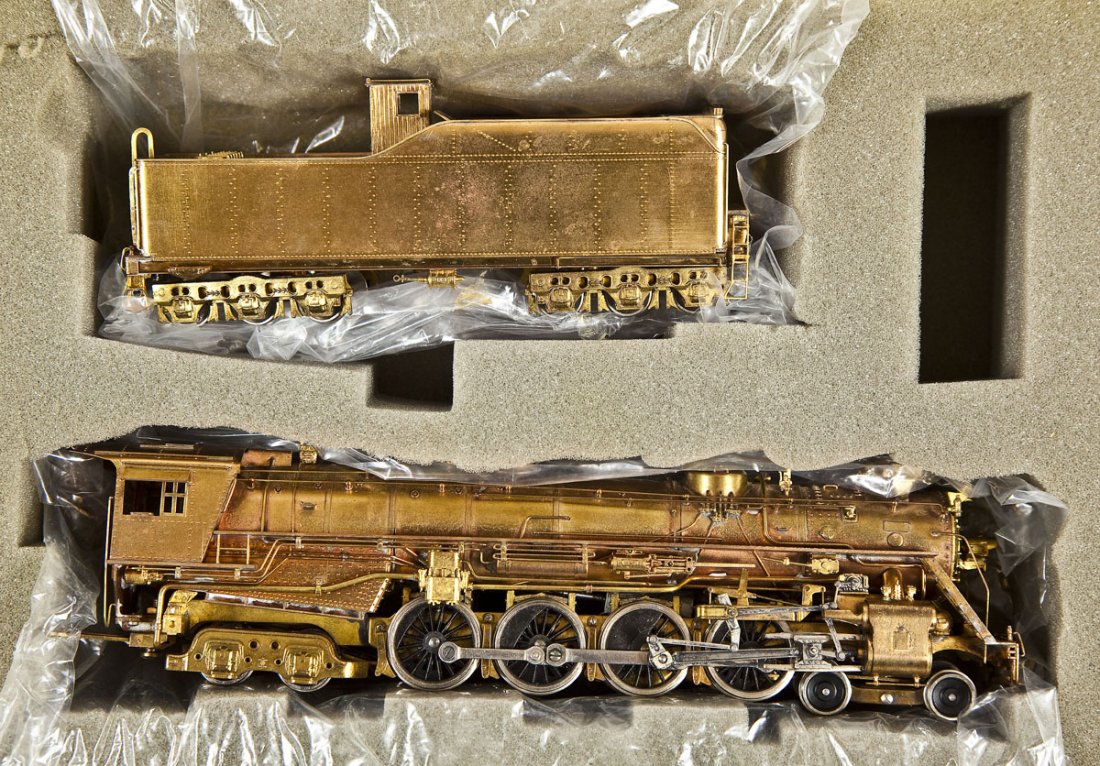 Toby Model Co D&RGW M-64 Brass Locomotive & Tender: DESCRIPTION: Toby Model Company D&RGW Class M-64 brass locomotive and tender. HO scale. CONDITION: Appears lightly if at all used in original box.