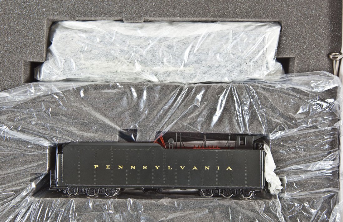 Challenger Imports Samhongsa PRR M-1A Brass Loco: DESCRIPTION: Challenger Imports PRR Class M-1A factory painted brass locomotive and tender. Made by Samhongsa. HO scale. CONDITION: Appears unused in original box.