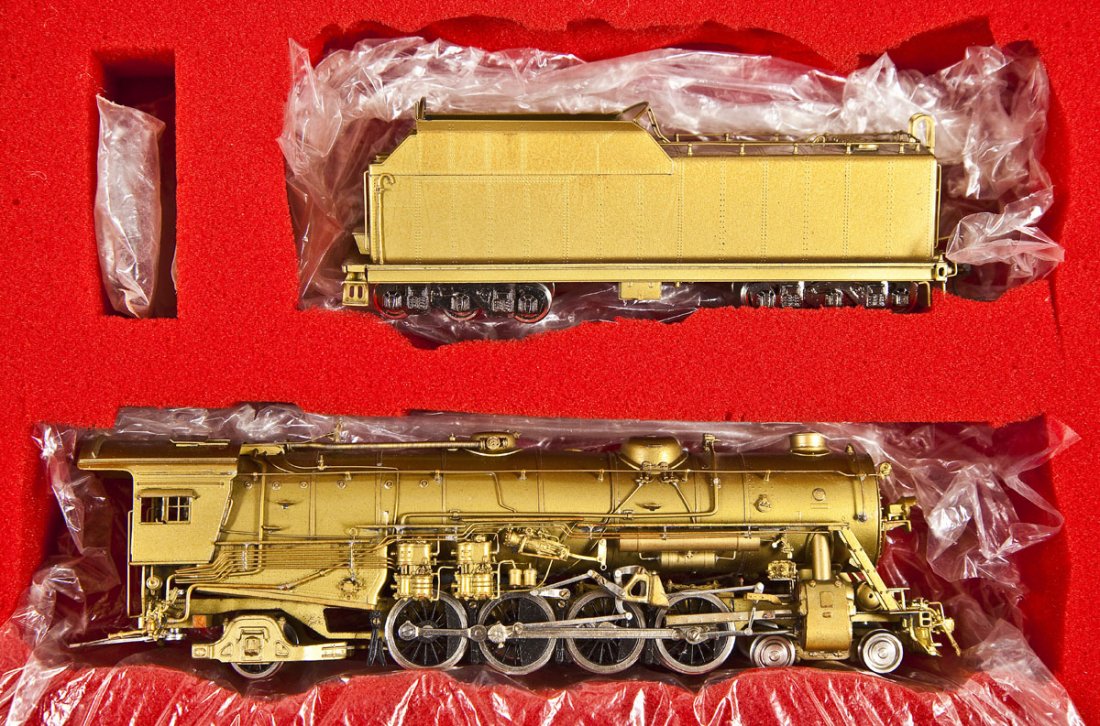 Sunset/Samhongsa D&RGW M-69 Brass Loco & Tender: DESCRIPTION: Sunset Models Denver & Rio Grande Western M-69 brass locomotive and tender. Made by Samhongsa. HO scale. CONDITION: Appears lightly if at all used in original box.