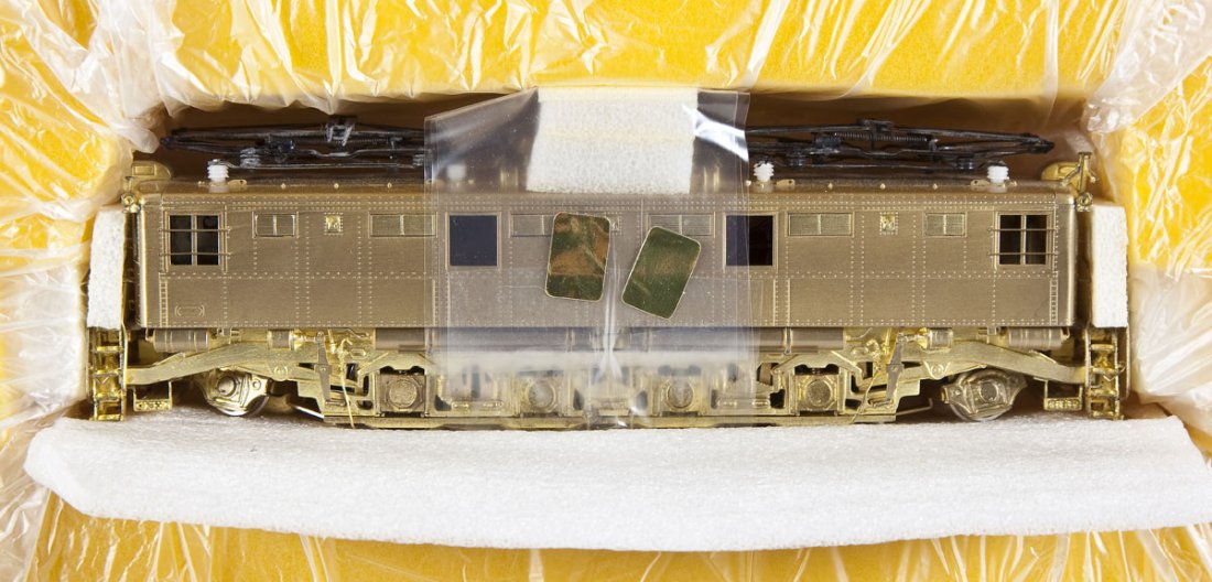 Alpha Models PRR L-6 Brass Locomotive: DESCRIPTION: Alpha Models PRR L-6 Electric brass locomotive. CONDITION: Appears unused in original box.