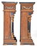 Pair Marble Top Ecclesiastical Tables - 2