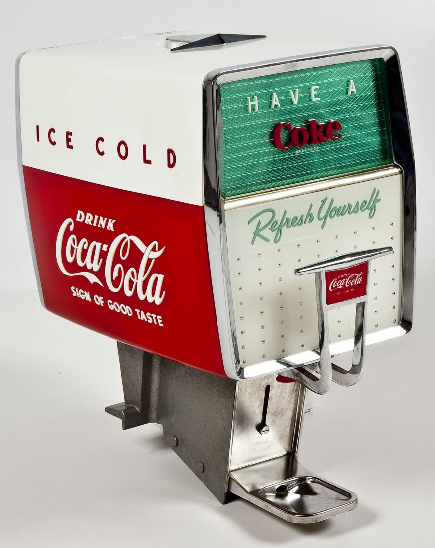 Dole Citation Coca-Cola Dispenser: DESCRIPTION: Dole Citation Coca-Cola dispenser. Never used or assembled, with original box and parts. With a framed advertisement for the dispenser. Circa 1958 to 1964. The Dole Citation Dispenser was