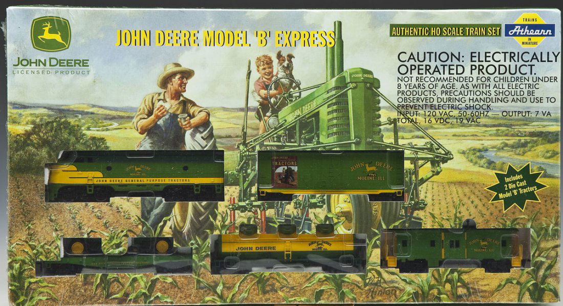 john deere model b express authentic ho scale train set