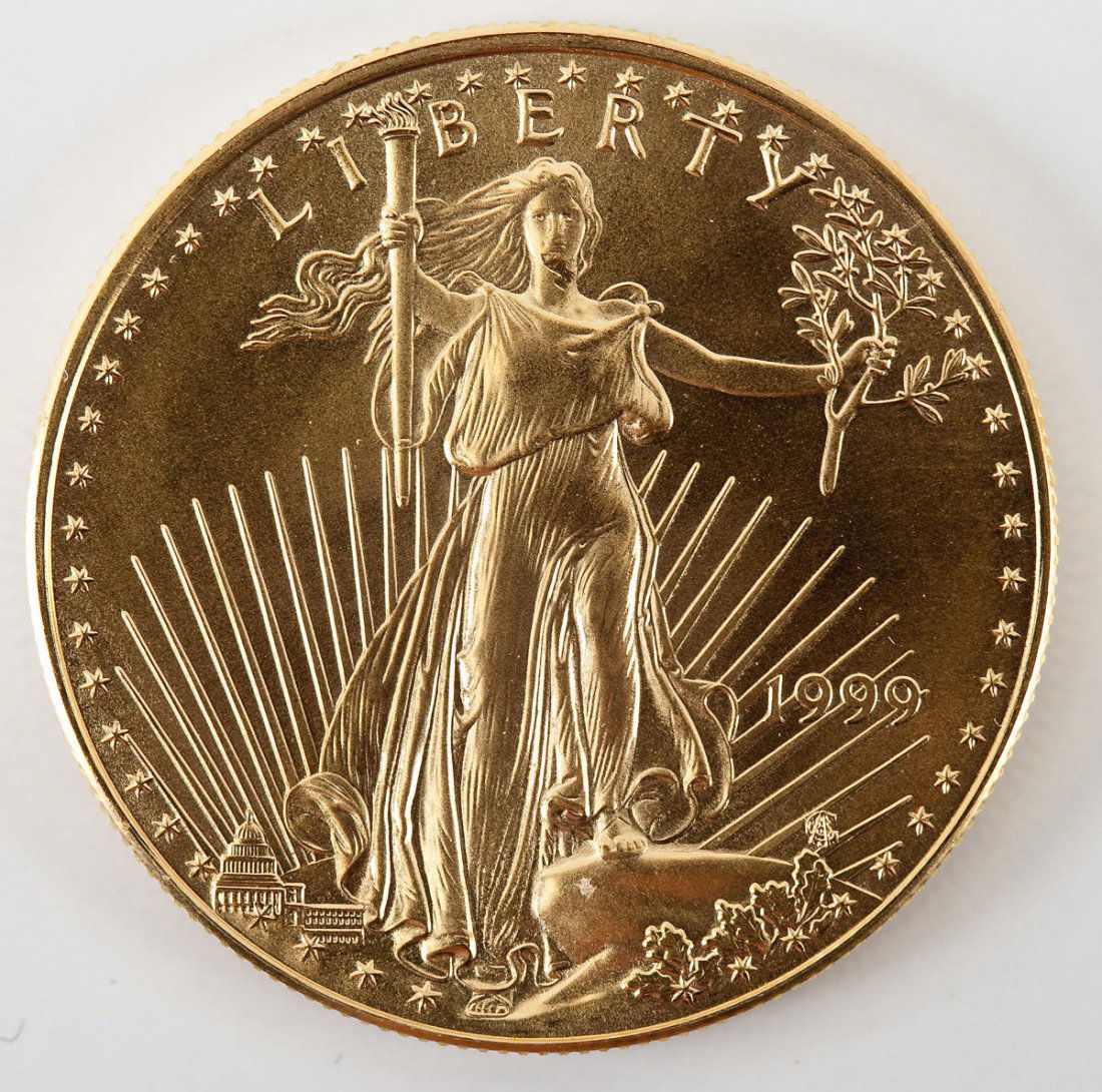 1999 $50.00 1 Oz Gold American Eagle: DESCRIPTION: 1999 $50.00 one ounce gold American Eagle. CONDITION: Uncirculated.
