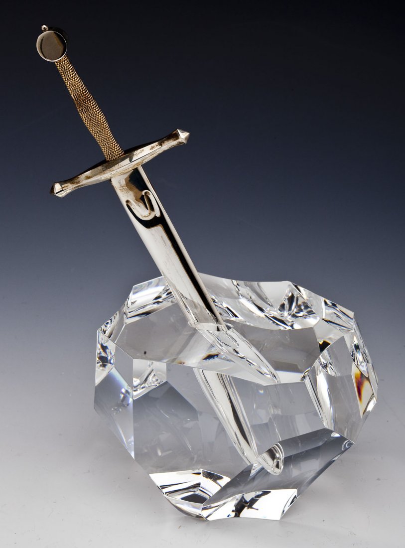 Steuben Excalibur Paperweight Letter Opener