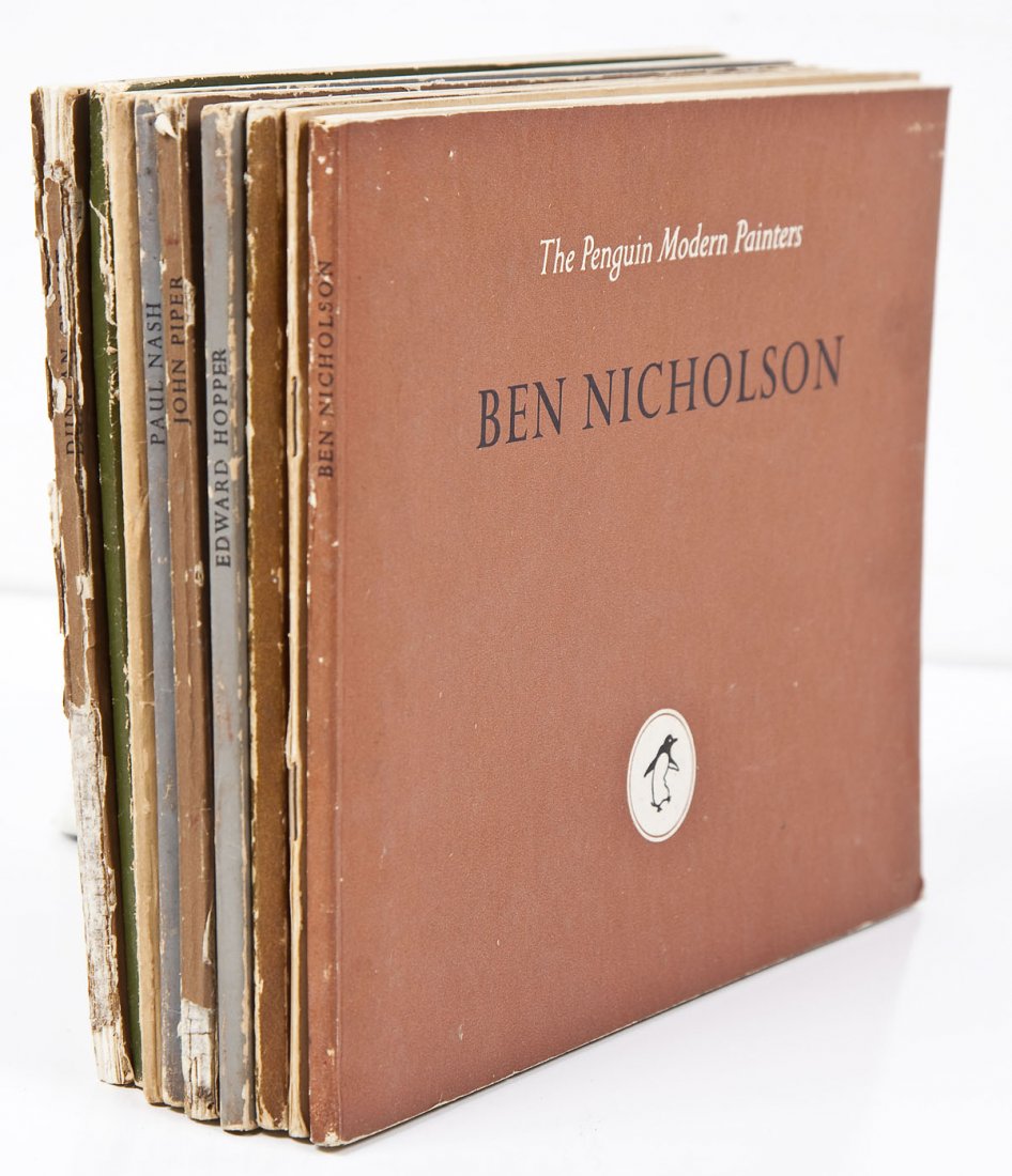 9 Penguin Modern Painters Booklets: DESCRIPTION: Nine booklets of The Penguin Modern Painters. Includes: Ben Shahn, Graham Sutherland, Paul Nash, John Piper, Edward Hopper, Edward Bawden, Edward Burra, Ben Nicholson, Duncan Grant. Each
