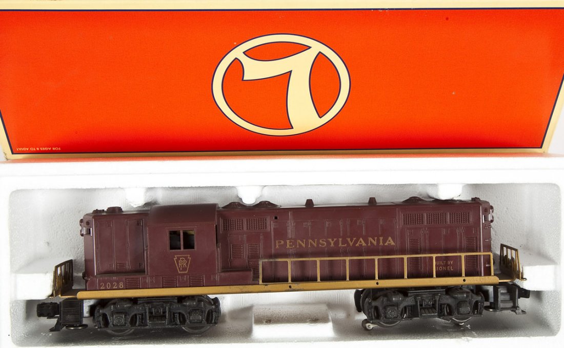 Lionel 2028 PRR GP-9 Diesel Locomotive #6-18567: DESCRIPTION: Lionel O Gauge 2028 PRR GP-9 Diesel Locomotive #6-18567. CONDITION: Appears unused in the original box.