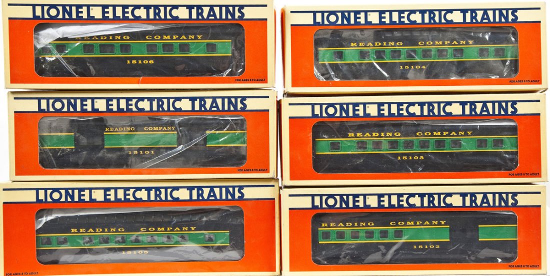 6 Lionel Reading Passenger Cars (1 of 2)
