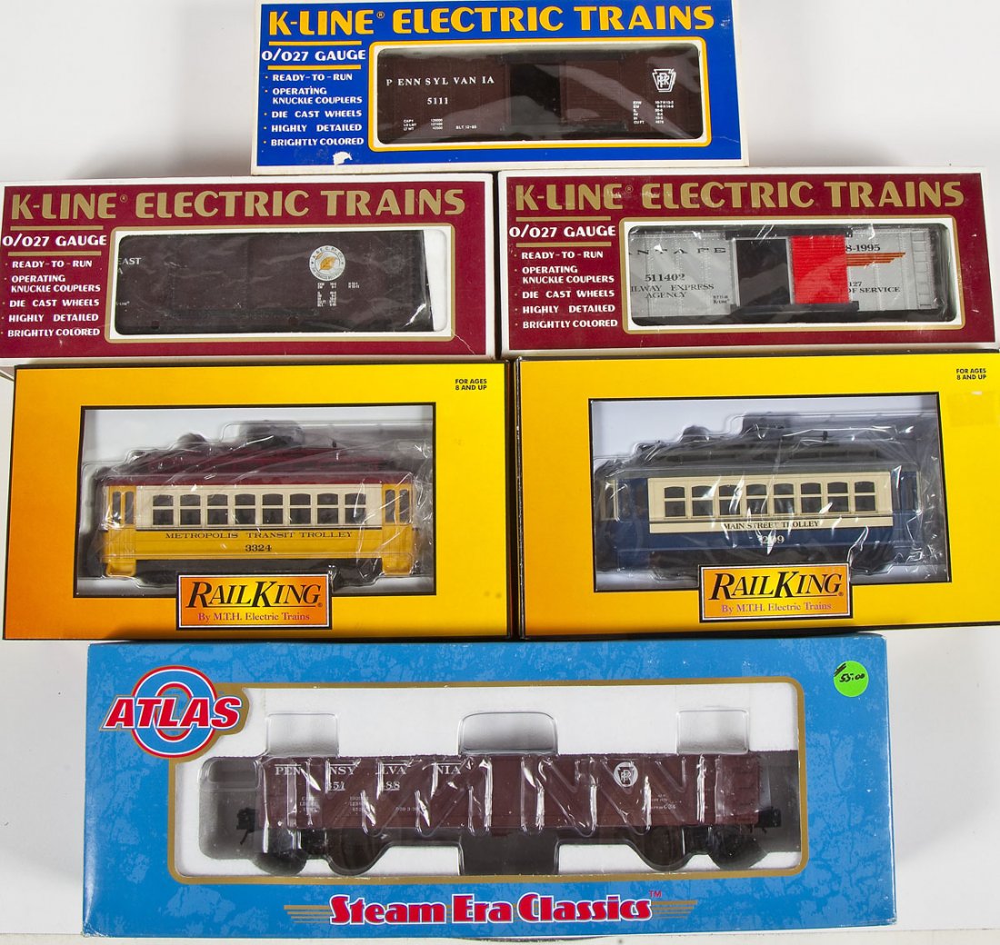 6 Rolling Stock Cars including Rail King, Atlas (1 of 2)