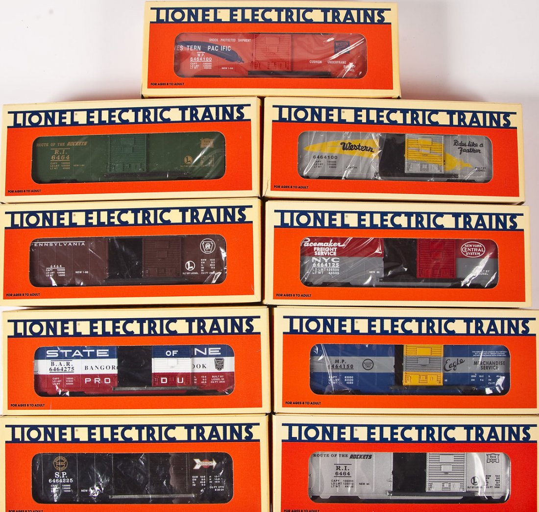 3 Lionel 6464 Boxcar Sets Series II, III, IV (1 of 2)