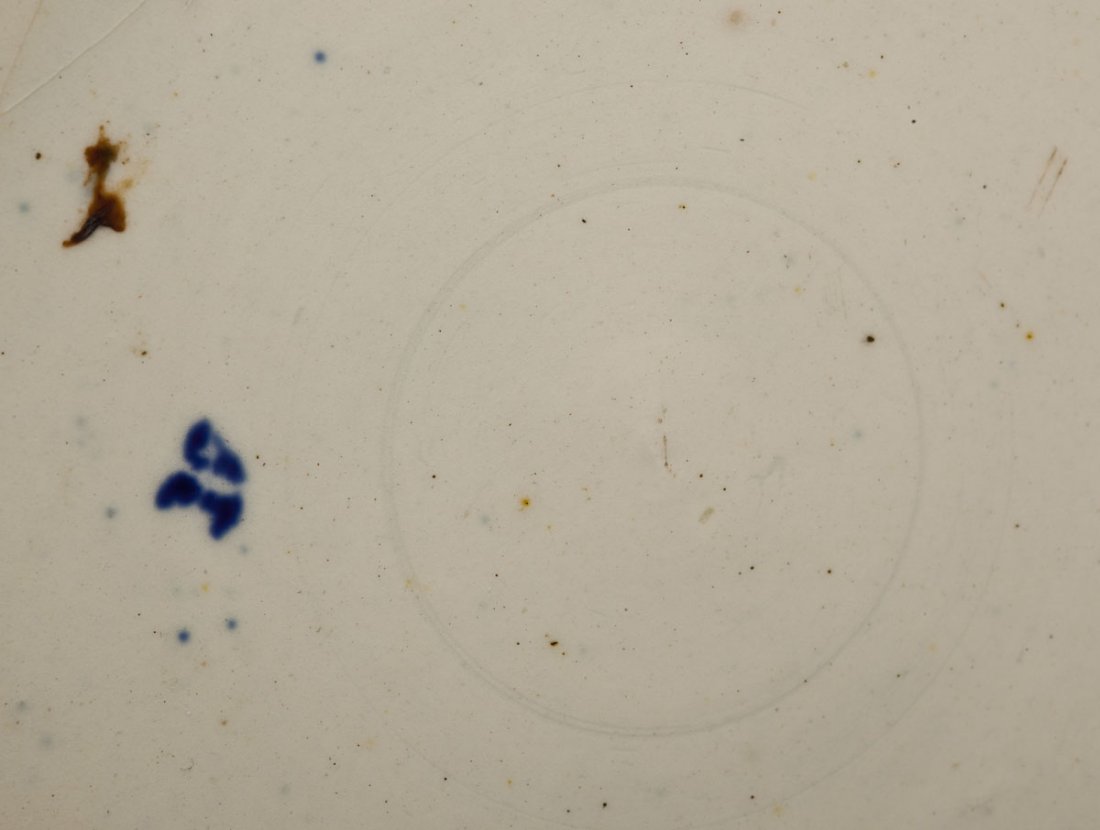 Historic Flow Blue Lafayette Franklin Tomb Teapot