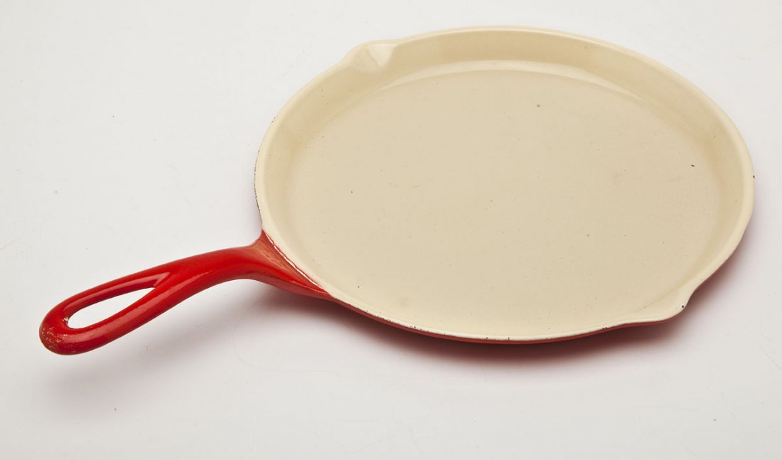Griswold Flamingo Red No. 107 Skillet Griddle (1 of 2)