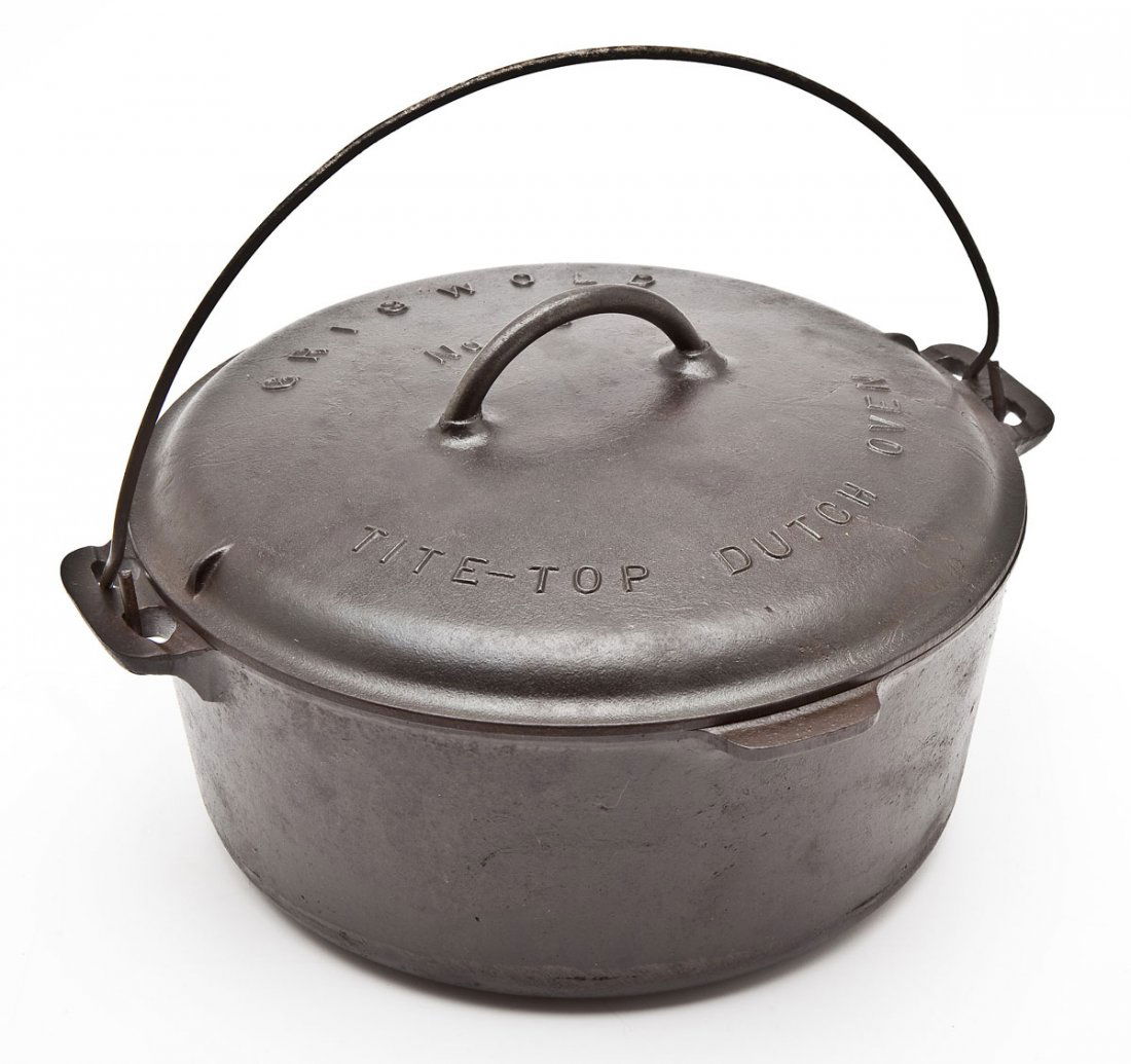 Griswold No. 10 Dutch Oven, Tile Top with Cover (1 of 2)