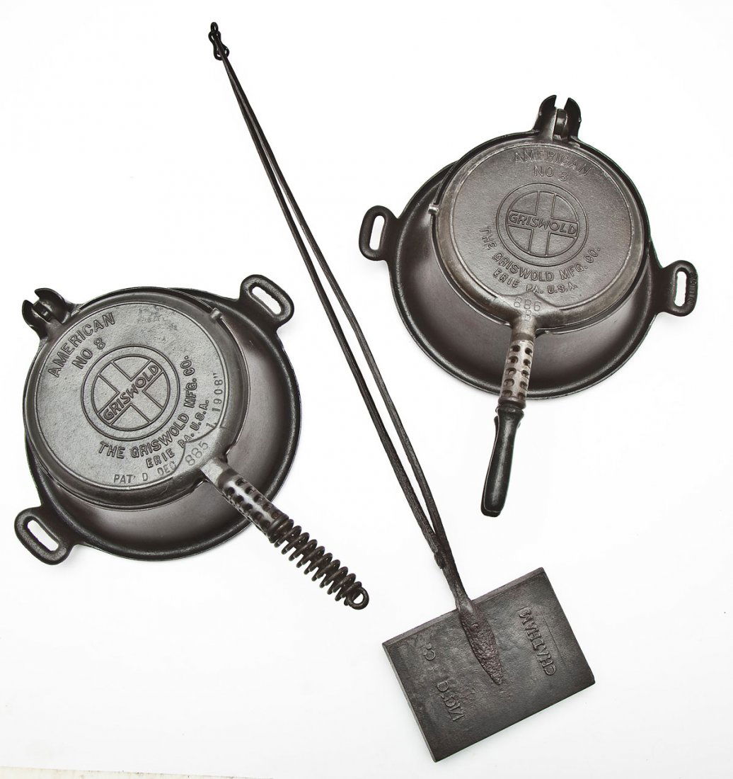 3 Waffle Irons incl Griswold No. 8 (1 of 2)