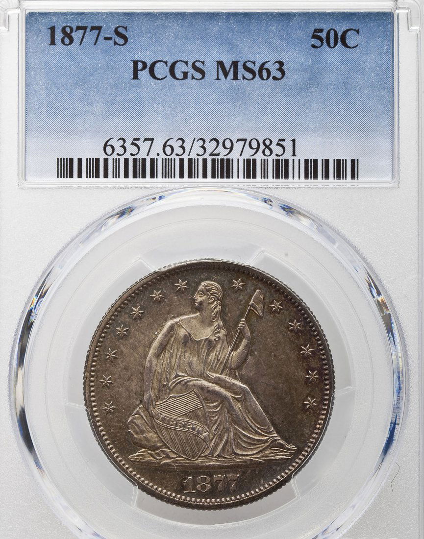 1877-S Liberty Seated Half Dollar PCGS MS63 (1 of 2)