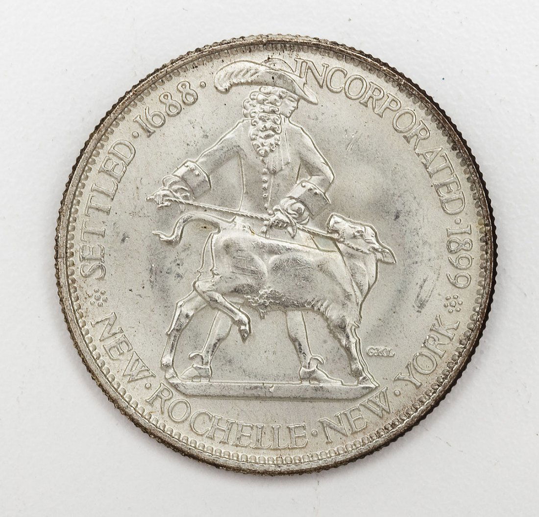1938 New Rochelle Commemorative Half Dollar Unc (1 of 2)