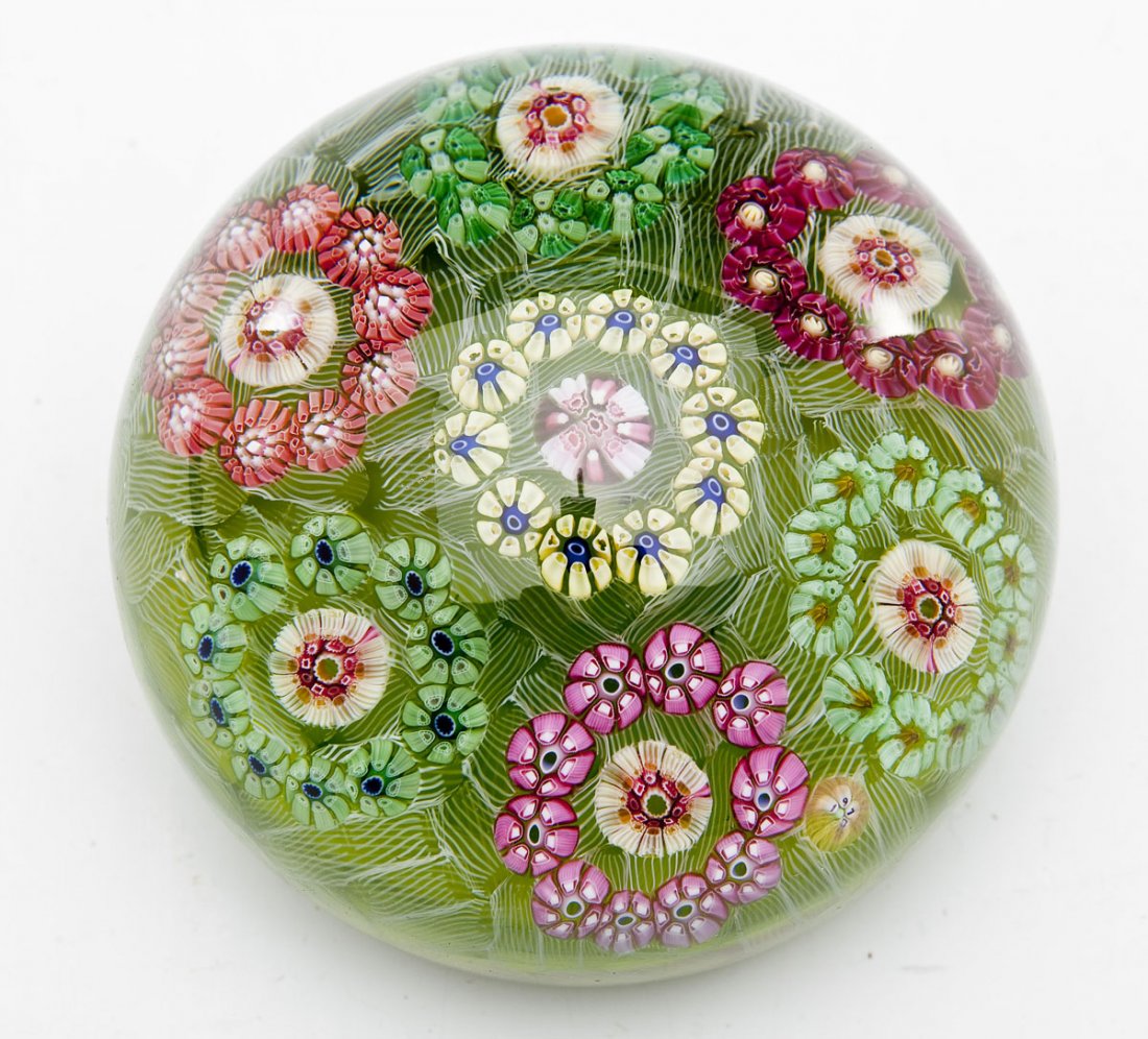 Modern Baccarat Millefiori Rosette Paperweight (1 of 7)
