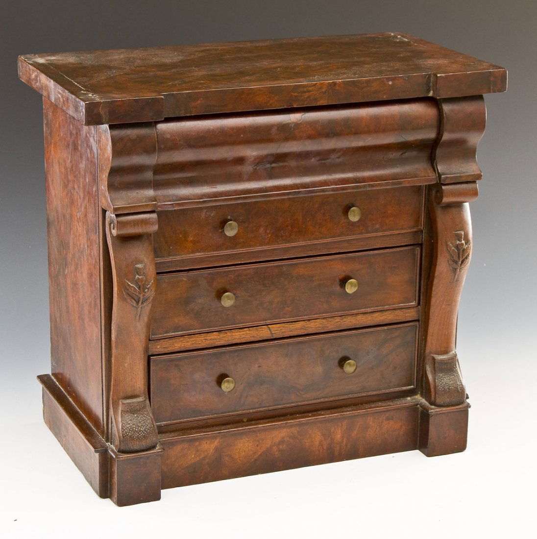 Miniature Empire Chest of Drawers with Thistle (1 of 10)