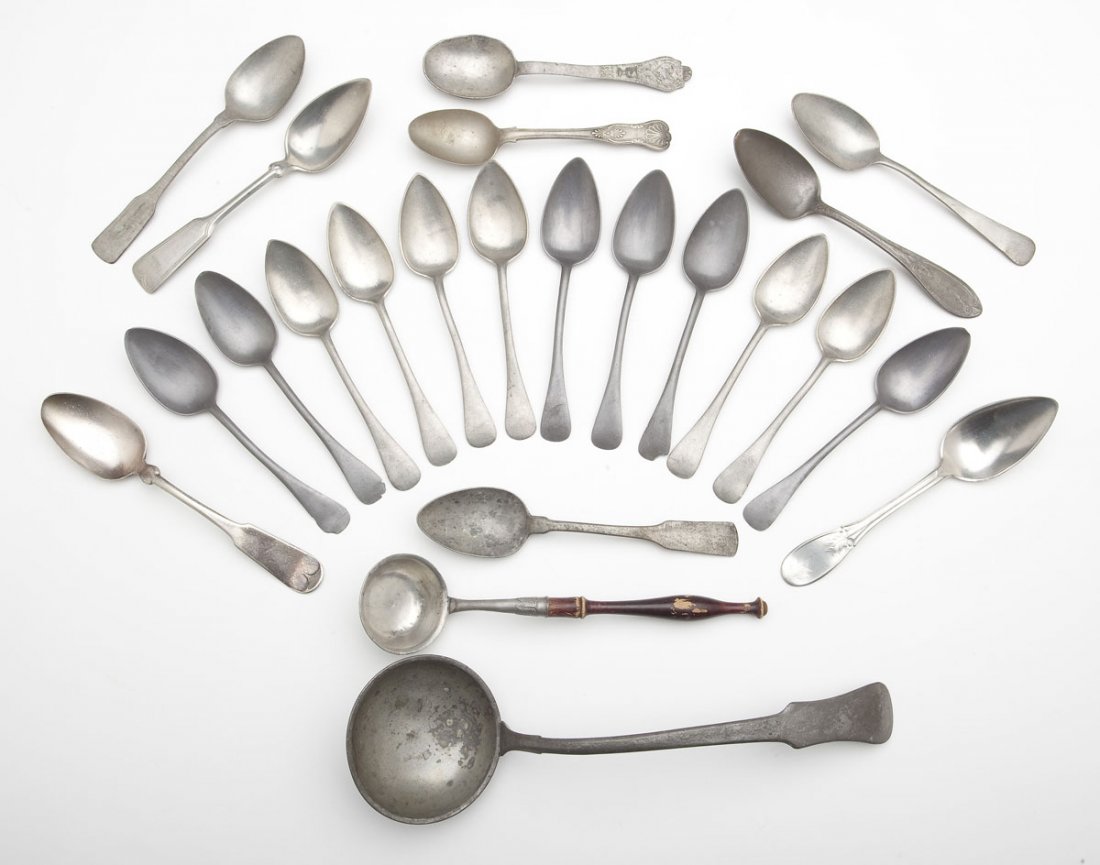 21 Pcs Pewter Servingware incl Ladles (1 of 4)