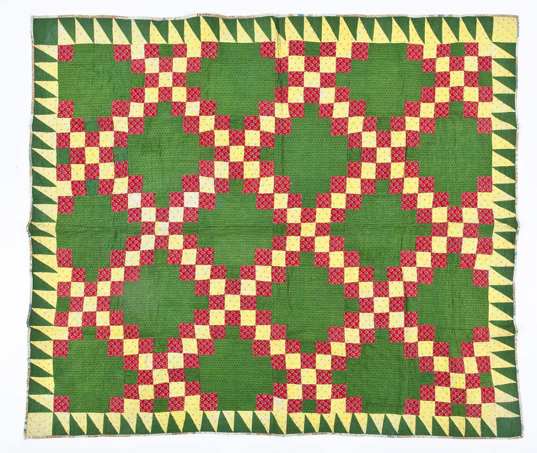 Double Irish Chain Pattern Crib Quilt (1 of 4)