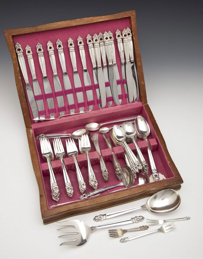 96 Pc International Royal Danish Sterling Flatware (1 of 3)