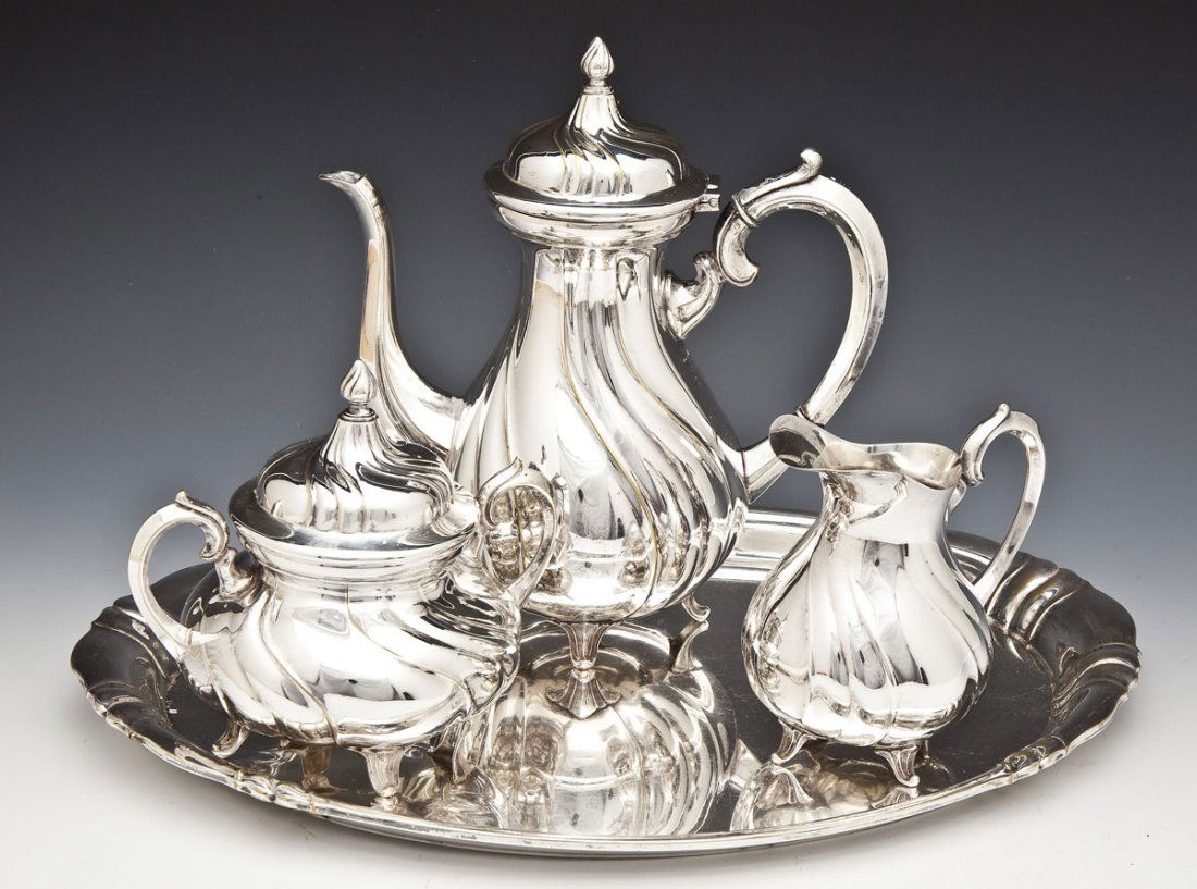 WMF German Silver Plated 4 Pc Tea Set (1 of 4)