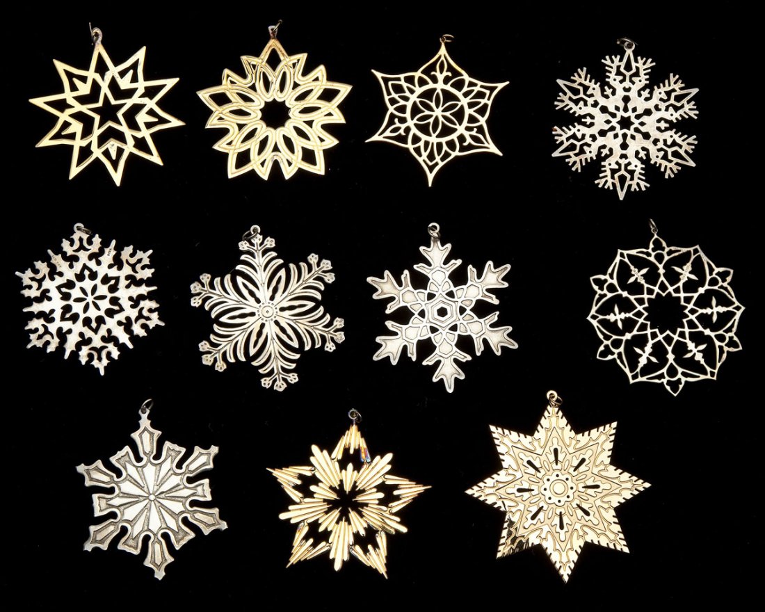 11 Sterling Snowflakes from Metropolitan Museum (1 of 2)