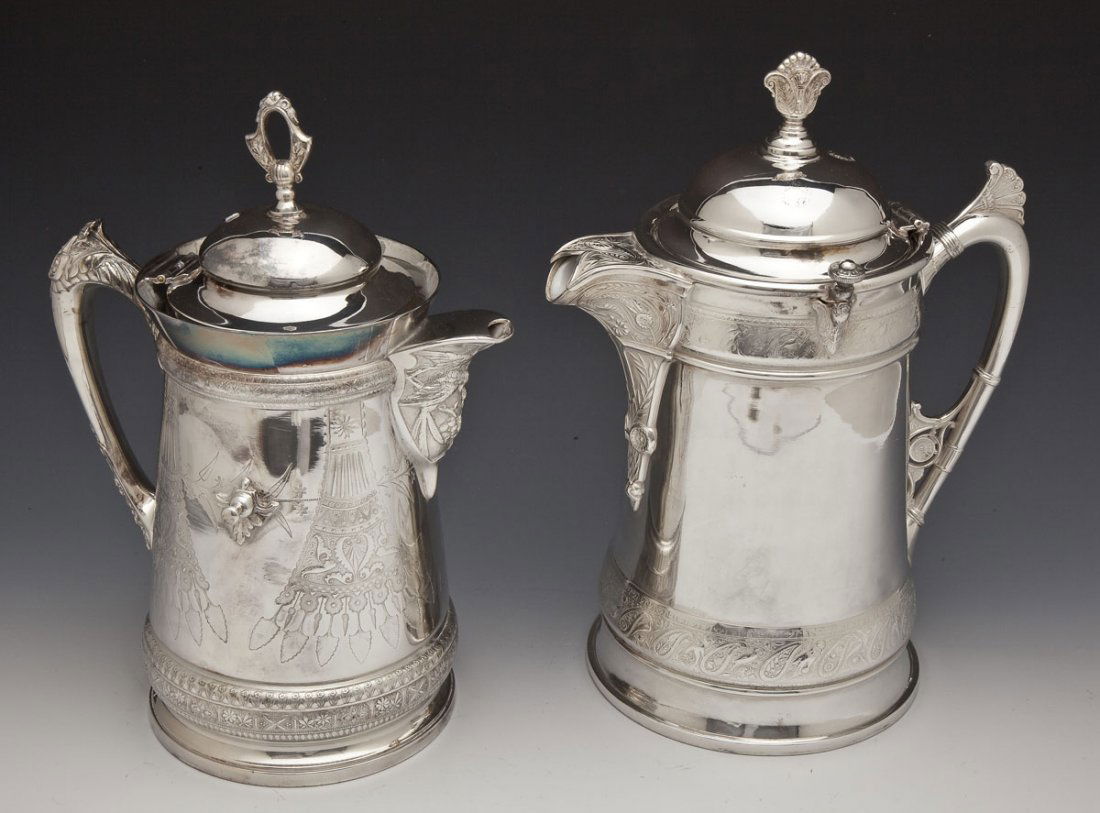 2 Silverplate Ice Water Pitchers (1 of 5)