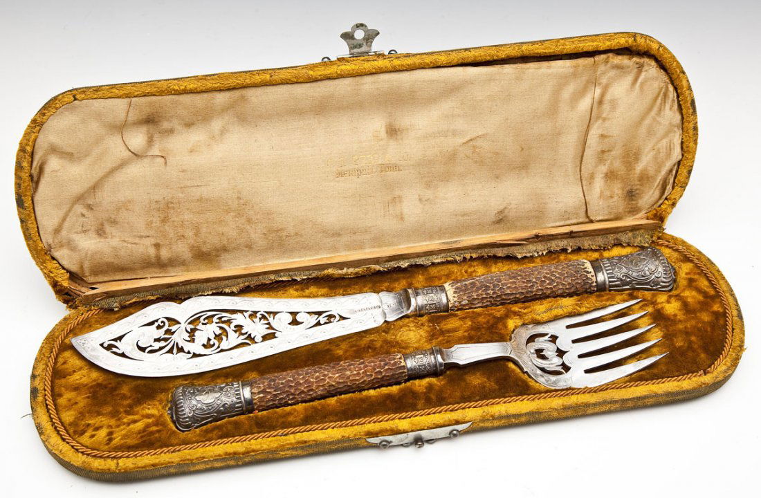 Harrison Bros & Howser Cased Fish Serving Set (1 of 10)