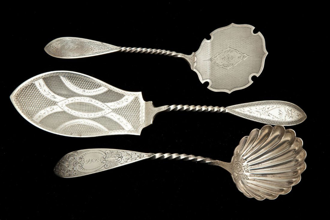 3 Bailey & Co. Coin Silver Serving Pieces (1 of 3)