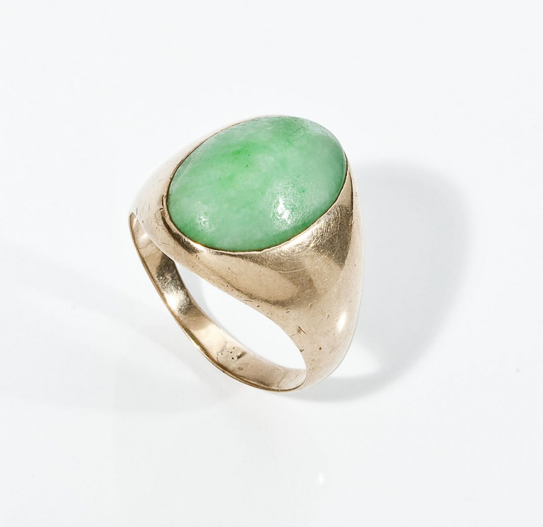 Antique 12K Gold & Jadeite Ring (1 of 2)