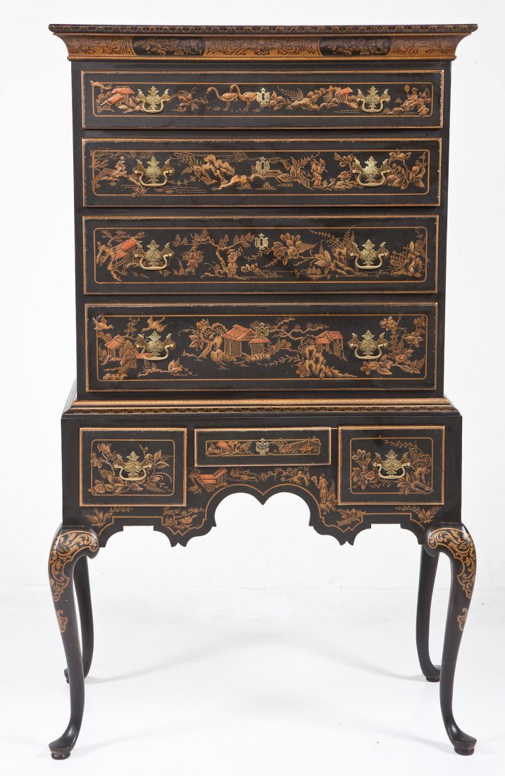 Heritage Revival Japanesque Queen Anne Highboy (1 of 9)