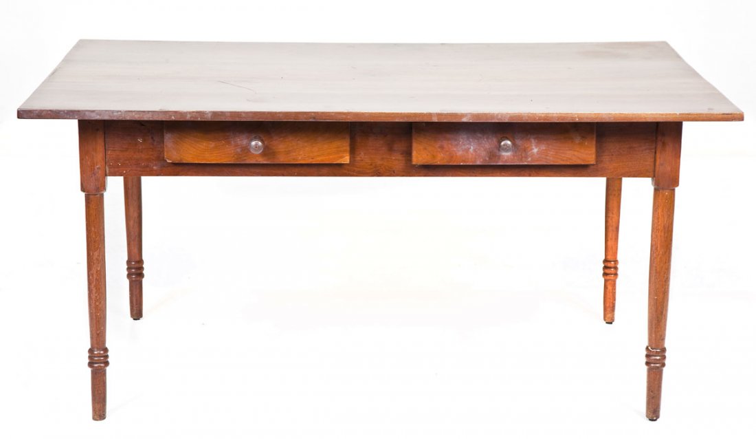 Pennsylvania Two Drawer Pinned Farm Table (1 of 8)