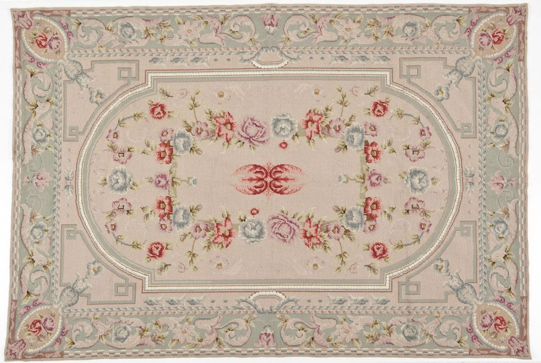 Floral Needlepoint Area Rug (1 of 5)