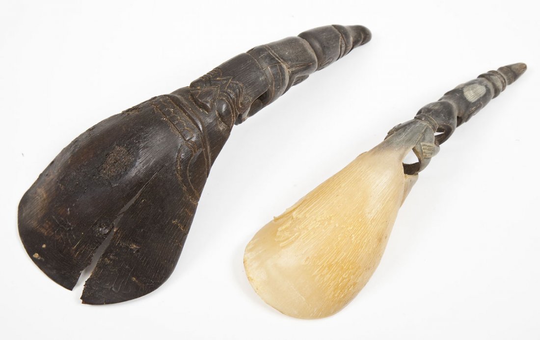 2 Tlinglit Carved Horn Spoons (1 of 2)