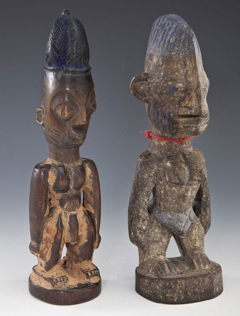 Pair Yoruba Ibeji Figures, Nigeria (1 of 4)