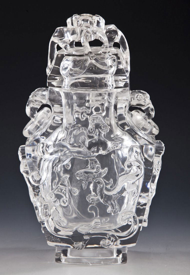 Chinese Qing Rock Crystal Covered Urn (1 of 7)