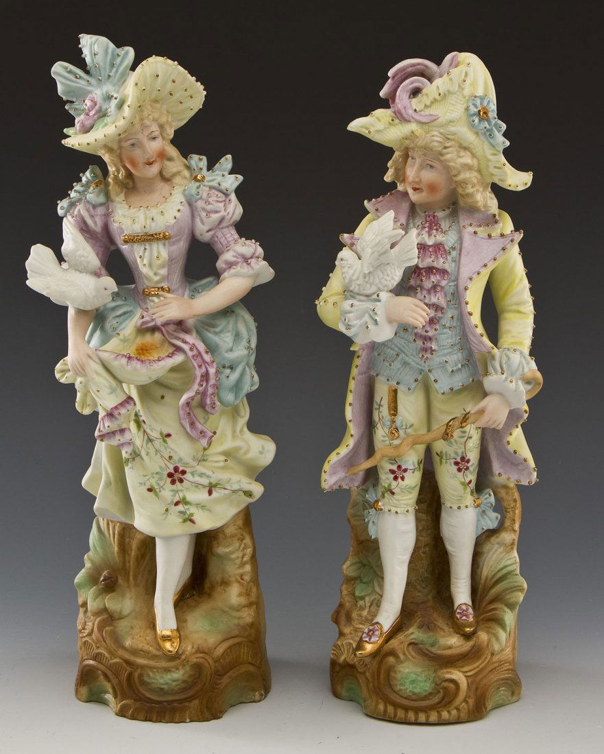 Pair of German Bisque Figurines (1 of 5)