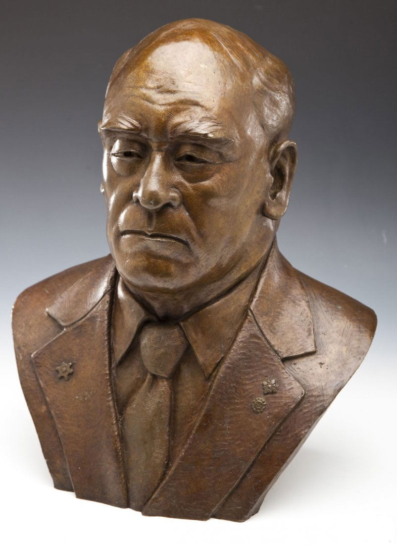 Patinated Portrait Bust of a Business Man (1 of 5)