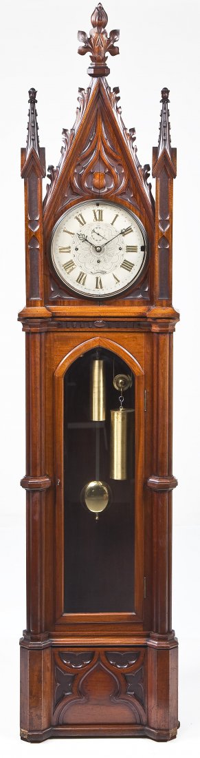 J.E. Caldwell Retailed Gothic Tall Case Clock (1 of 10)